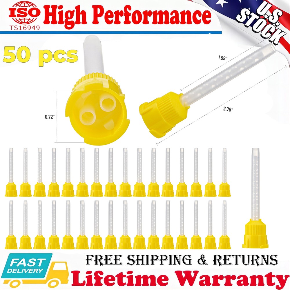 Yellow Dental Impression Mixing Tips 50Pcs (FDA)