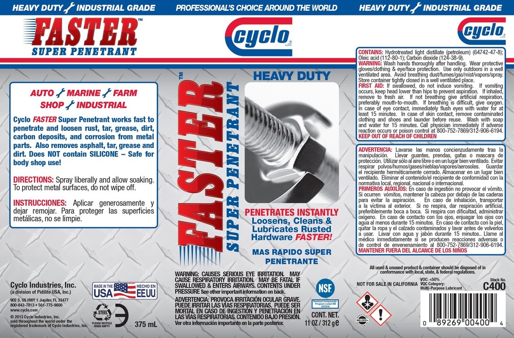 Cyclo - Faster Super Penetrant Single