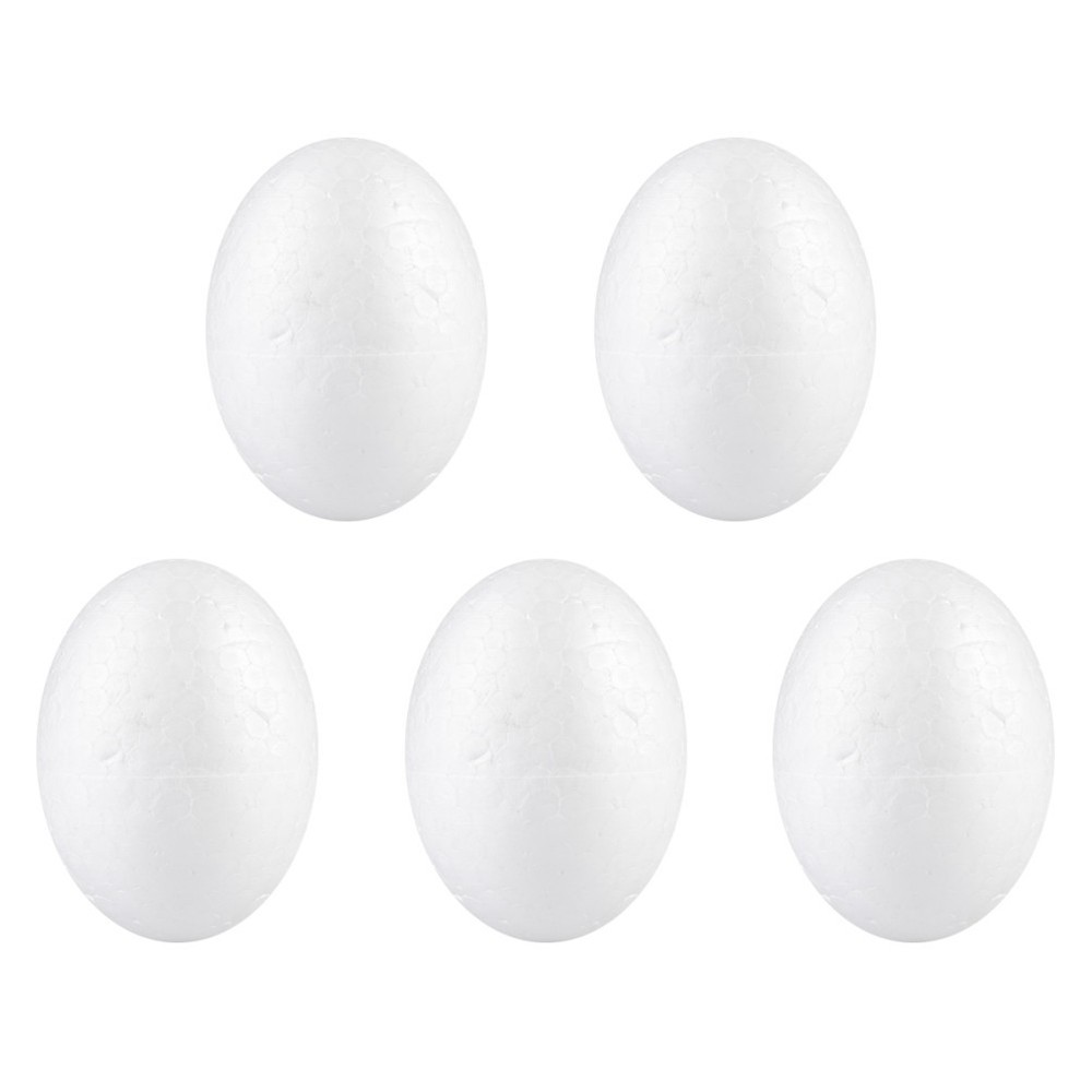 50pcs 6cm Polystyrene Eggs for Easter DIY Craft Projects and Decor
