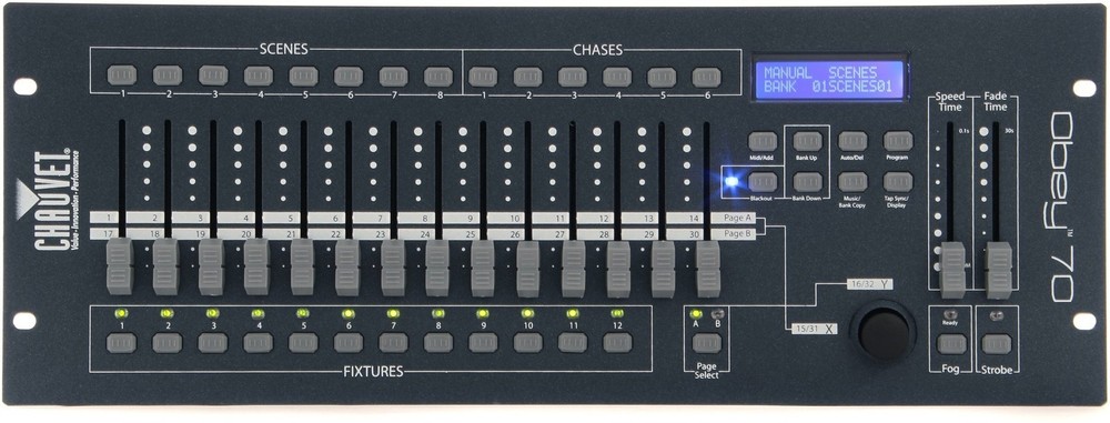 Obey 70 Universal DMX-512 Controller | LED Light Controllers Black