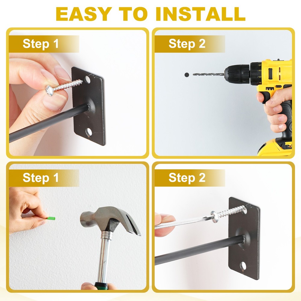 4 Pack 5 Inch Ball Holder Wall Mount with Screws, Silver, 4mm Thick
