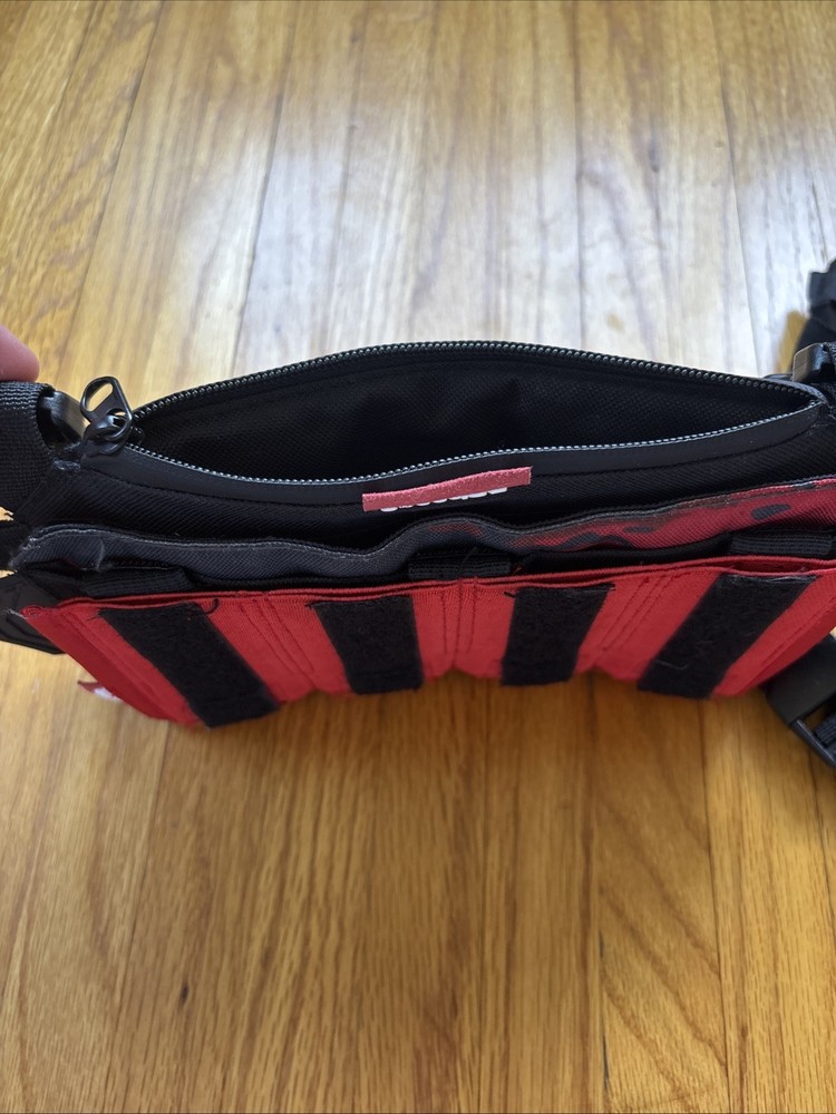 SpeedQB Red Black Tactical Chest Rig Adjustable Lightweight Airsoft Vest