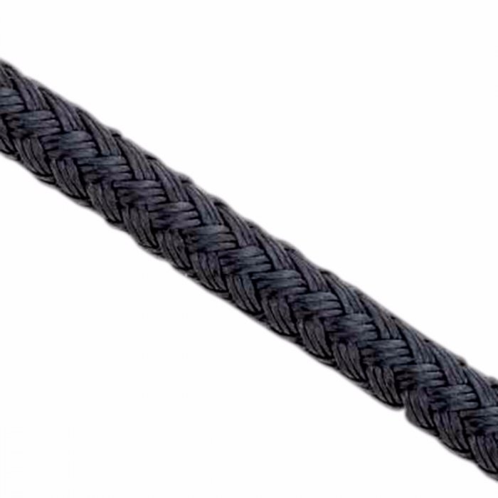 New England Ropes C2084-16 Sta-Set SOLID Black 1/2" Double Braid Line Rope
