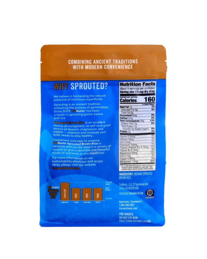 TruRoots Organic Sprouted Brown Rice 2 Pack