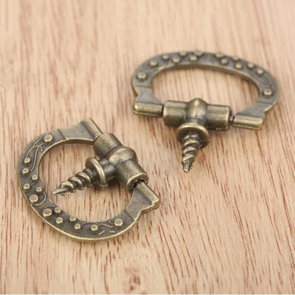 10Pcs Mini Cabinet Pulls, Self-Tapping Screws Knobs Handles for Jewelry Box Draw