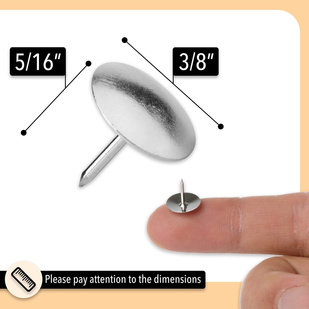 Mr. Pen Thumb Tack, Flat Push Pins, Silver Tacks, 500 500 Pack,