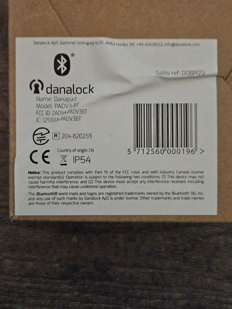 Salto Security Danalock PADV3-BT
