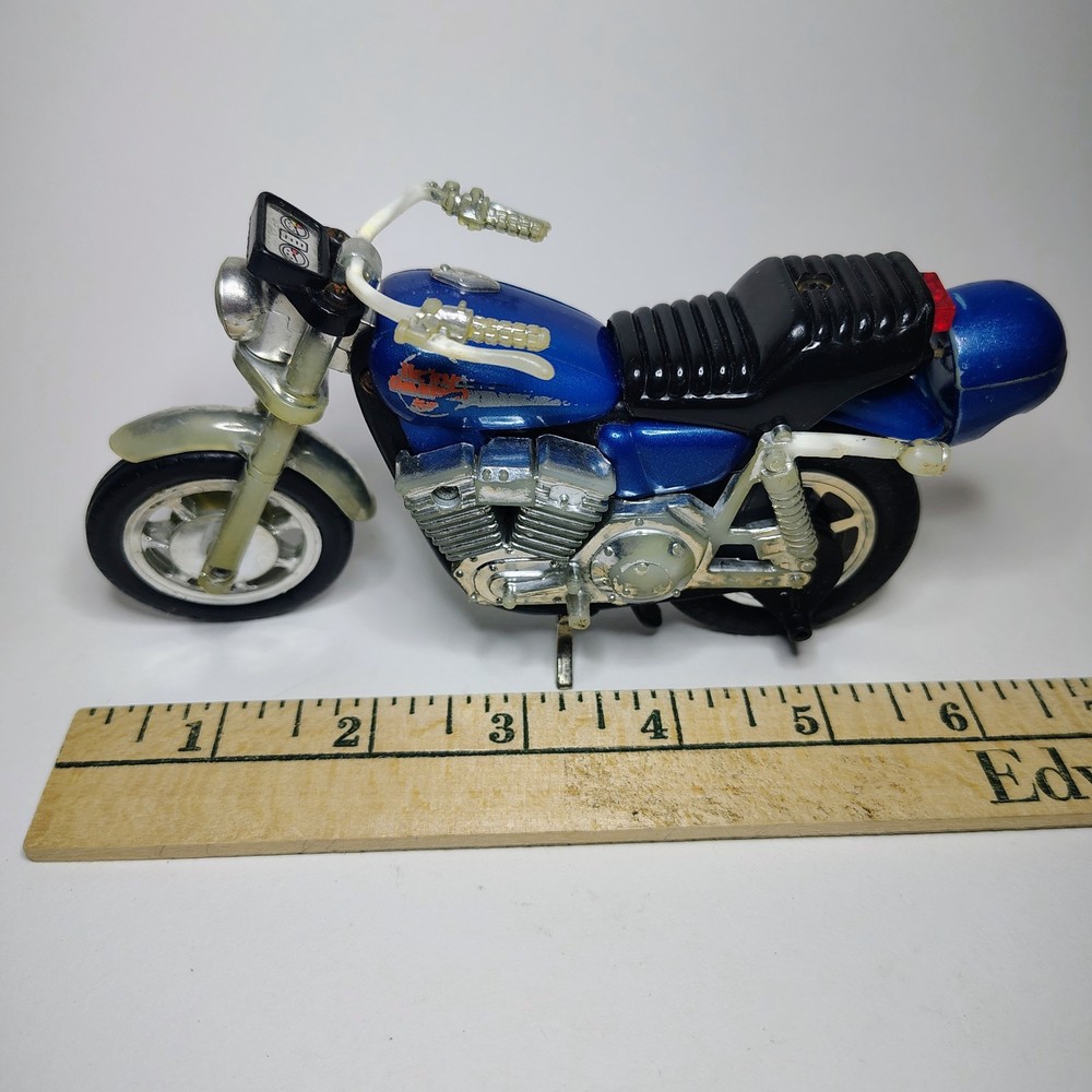 1981 Harley-Davidson Toy Motorcycle Vintage Matchbox Pull String Works