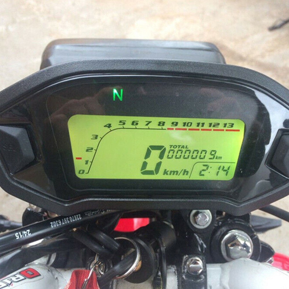 Motorcycle Digital Gauge Gear Fuel Indicator Backlight Instruments Odometer q