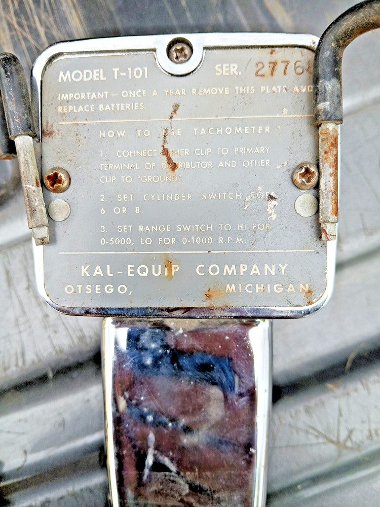 Kal-Equip Model T-101 Engine SpeedTester Vintage 1970s Tech