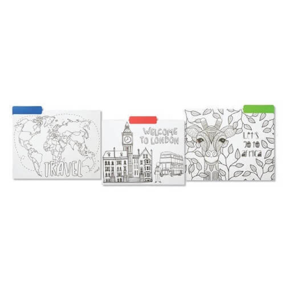 Coloring File Folders - Globe Trotter