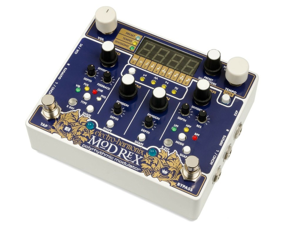 New Electro-Harmonix EHX Mod Rex Polyrhythmic Modulator Pedal! Modrex!