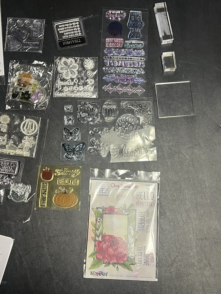 Assorted￼scrapbooking stamps And Blocks