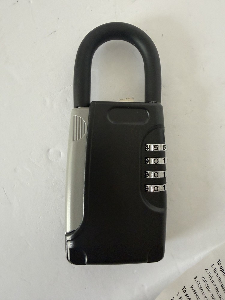 Portable Key Lock Box Padlock Combination