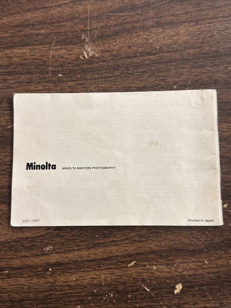 Minolta SRT 101 instruction manual (M)