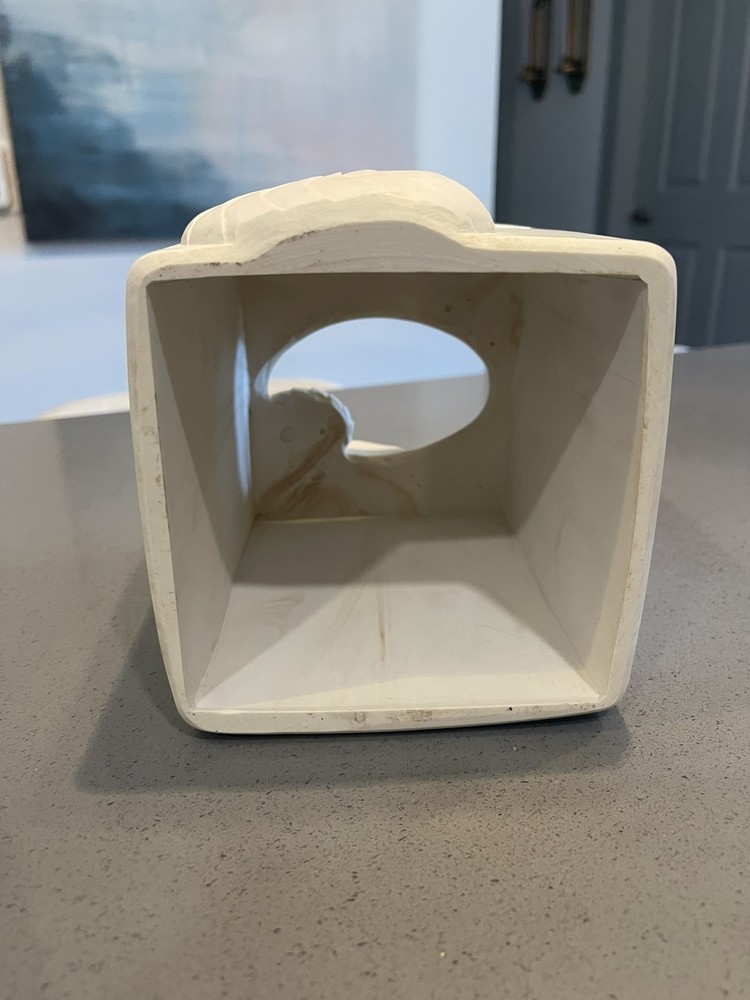 Cream Seashell Bath Tissue Box Cover Holder Quality Ceramic