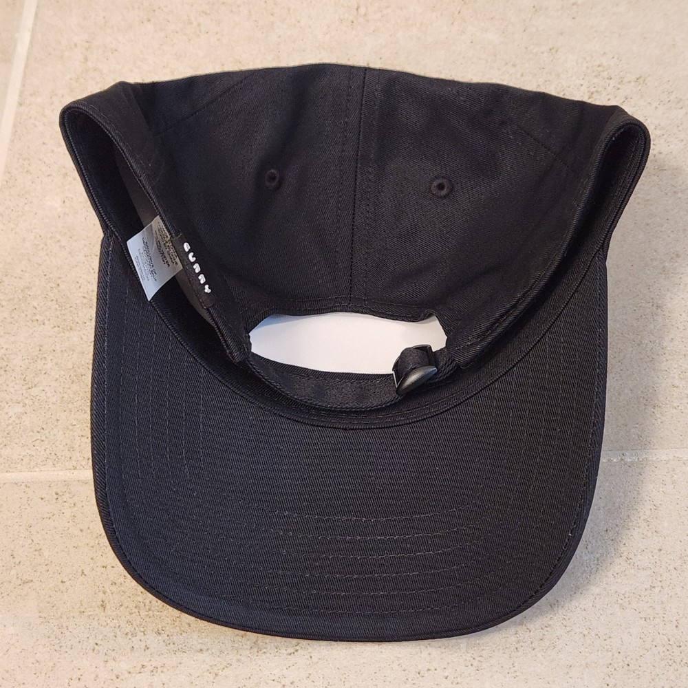 Under Armour UA Steph Curry Adjustable Hat Cap Stephen Curry Black White Logo