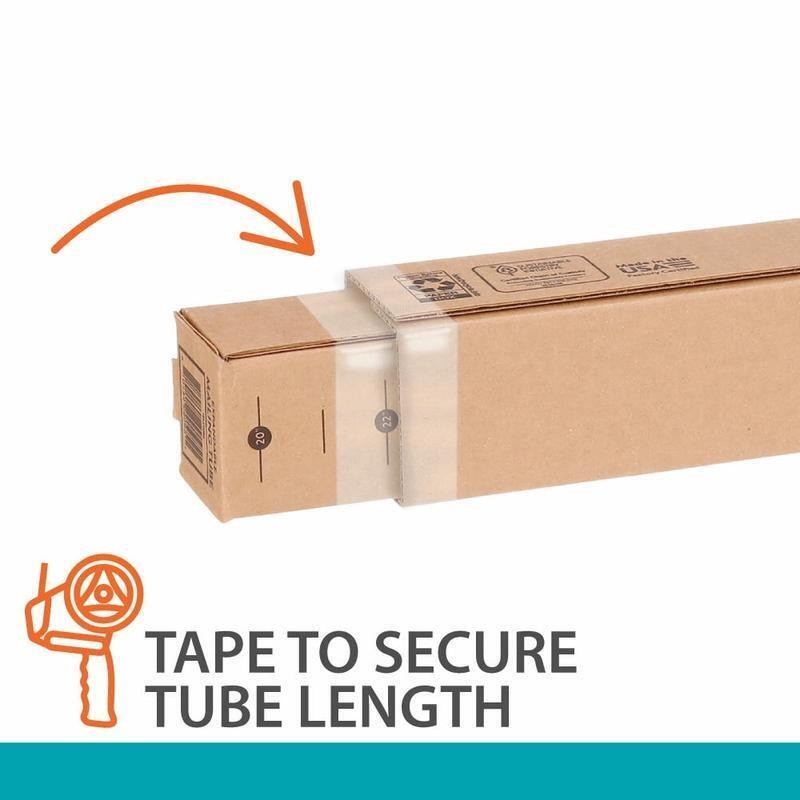 Corrugated Telescoping Shipping Tubes 6 Count Durable Adjustable Packing New