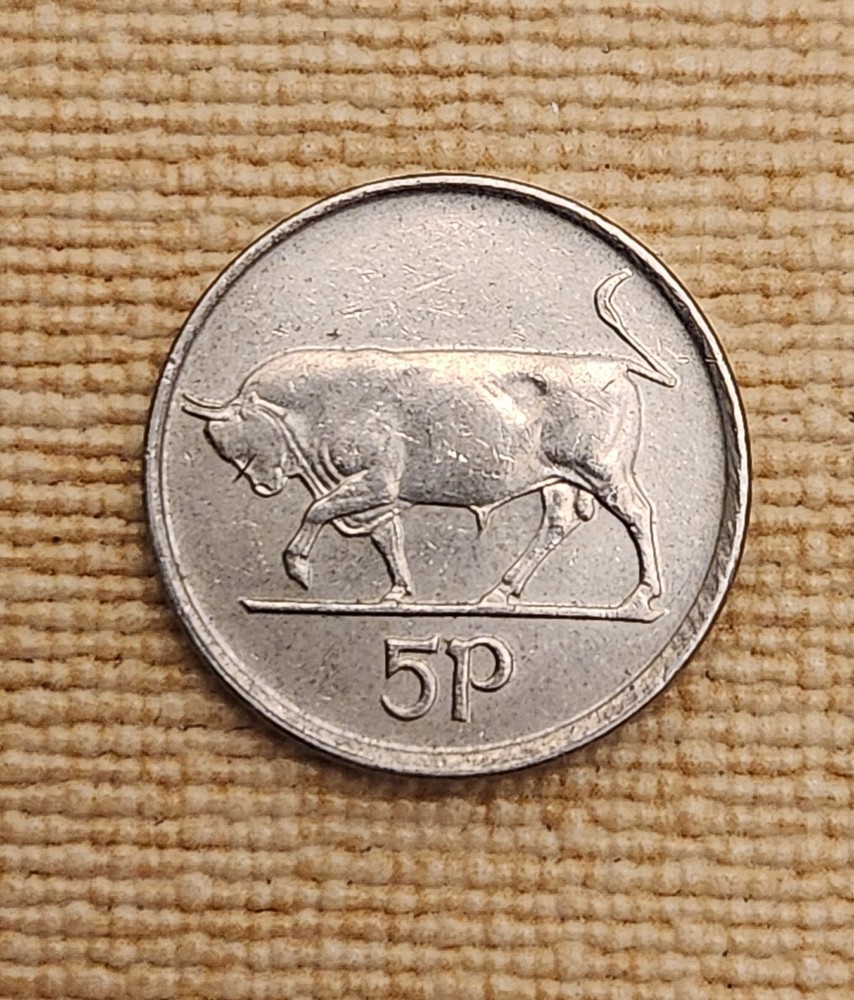 Ireland coin,  5 Pence,  1992 1993