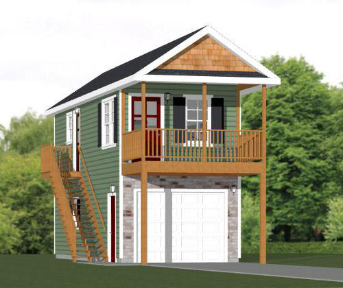 12x32 House -- 461 sq ft -- PDF Floor Plan -- Model 6A