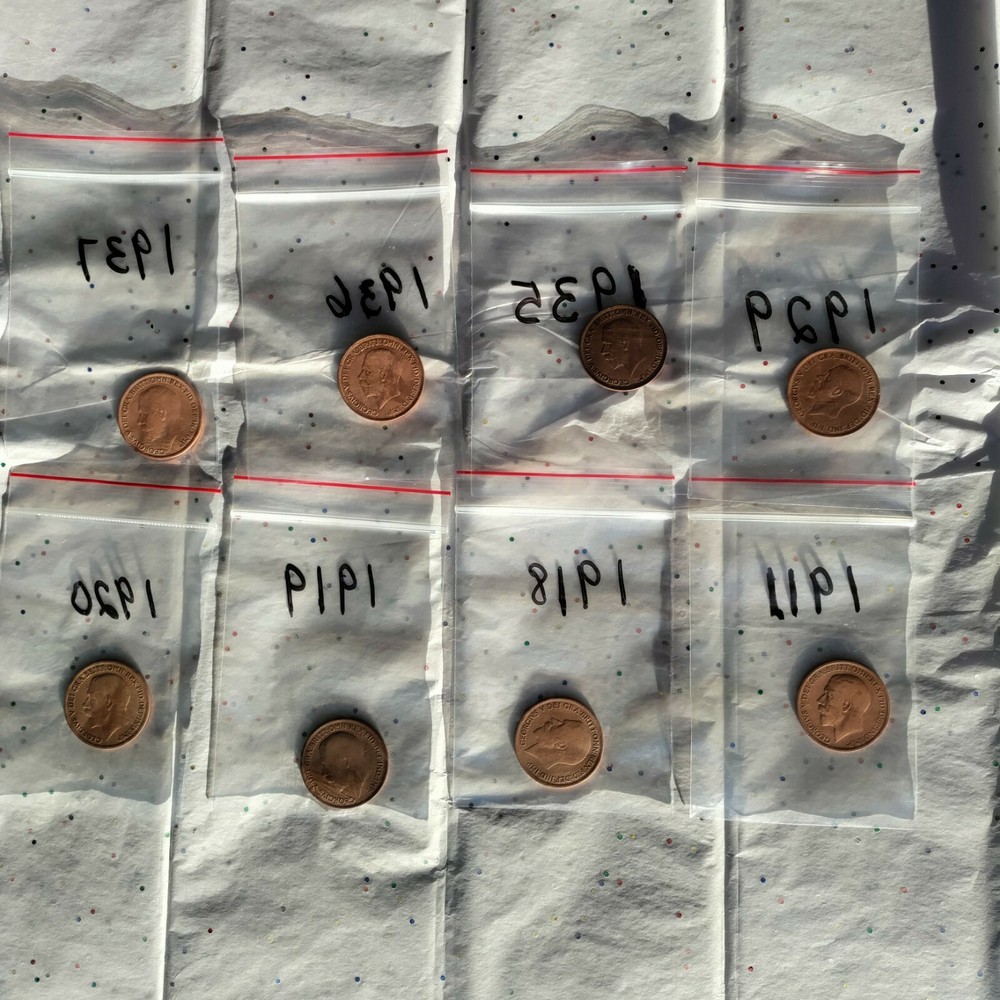 Set of 8 Old British Coins