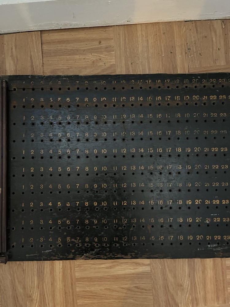 1880s Pin Pool Scoreboard