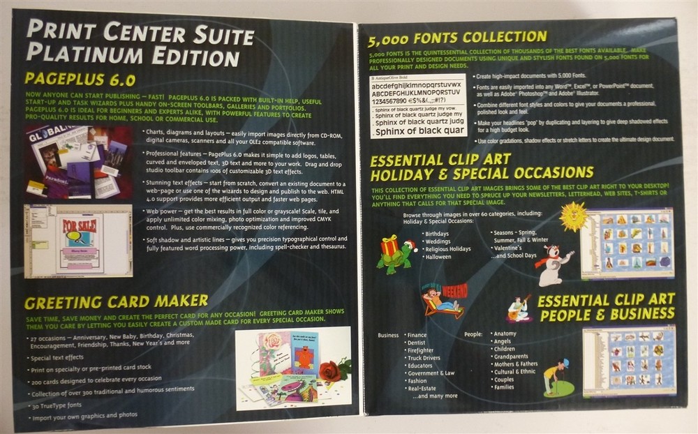 Software PC Expert Print Center Suite Platinum 5 Complete Programs OB Big Box