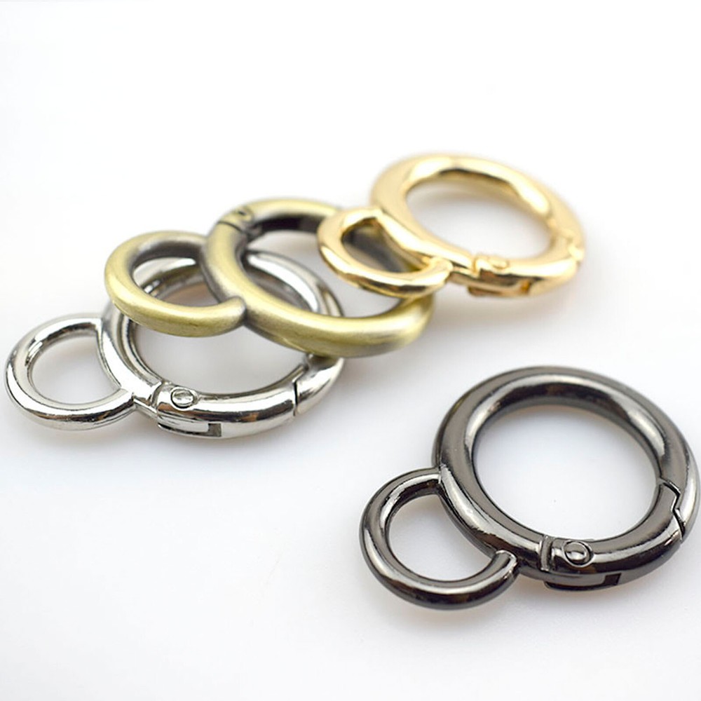 Spring Metal Ring Openable Pendant Bag Belt Strap Web Clip Buckle Trigger Clasp