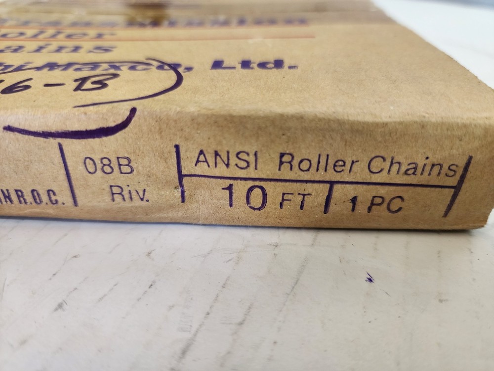 10'- Hitachi Maxco 08B Riv Transmission Roller Chain