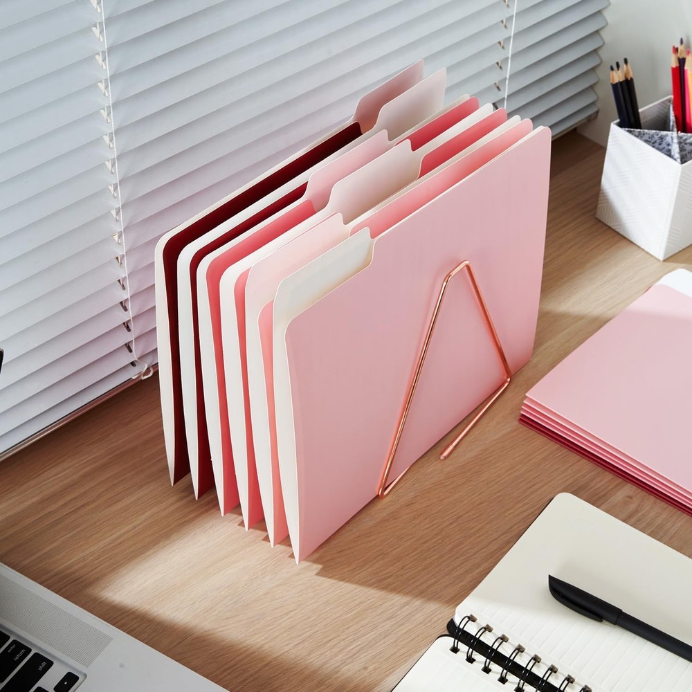 Y YOMA 12 Pack Colored File Folders Letter Size Gradient File Folder with 1/3...