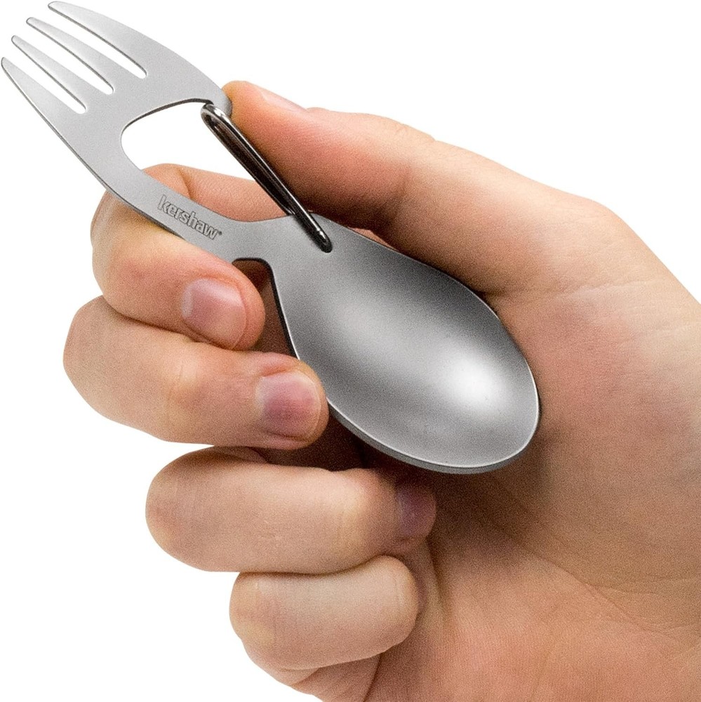 Kershaw Ration 1140X Spoon and Fork Tool Bead Blast Stainless Steel