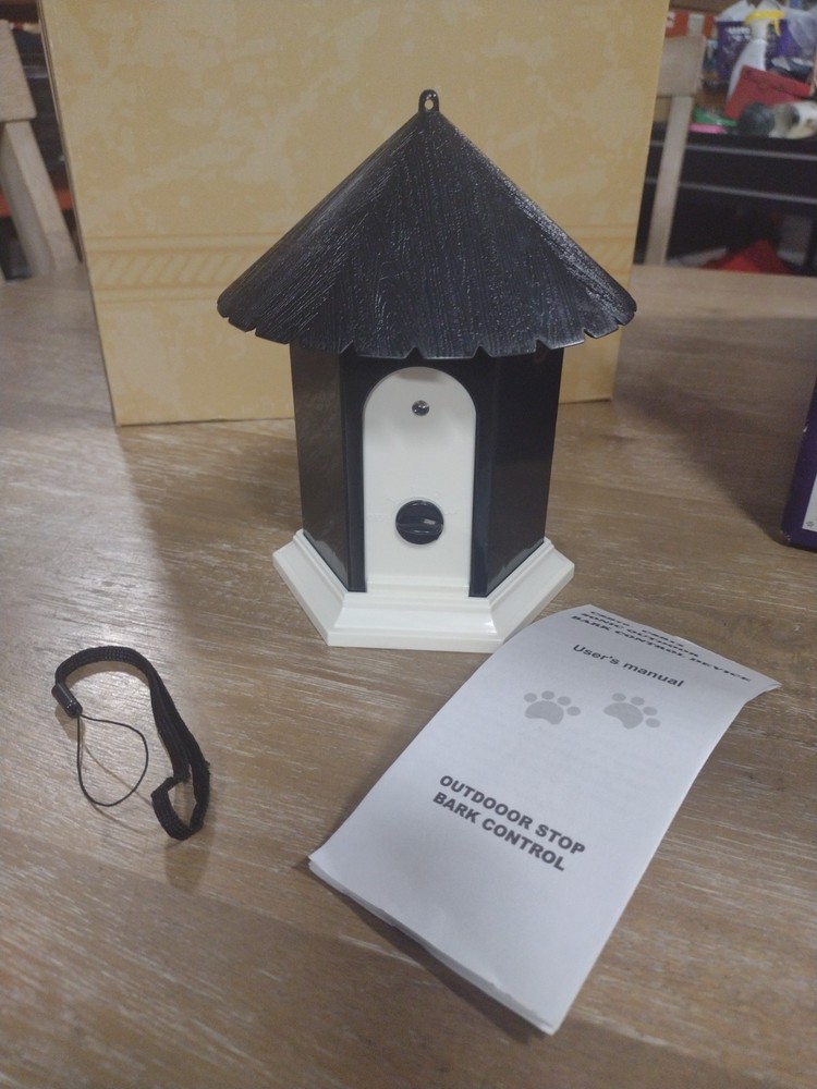 Decorative Sonic Anti Bark Control Device Deter Nuisance Barking Waterproof G3E