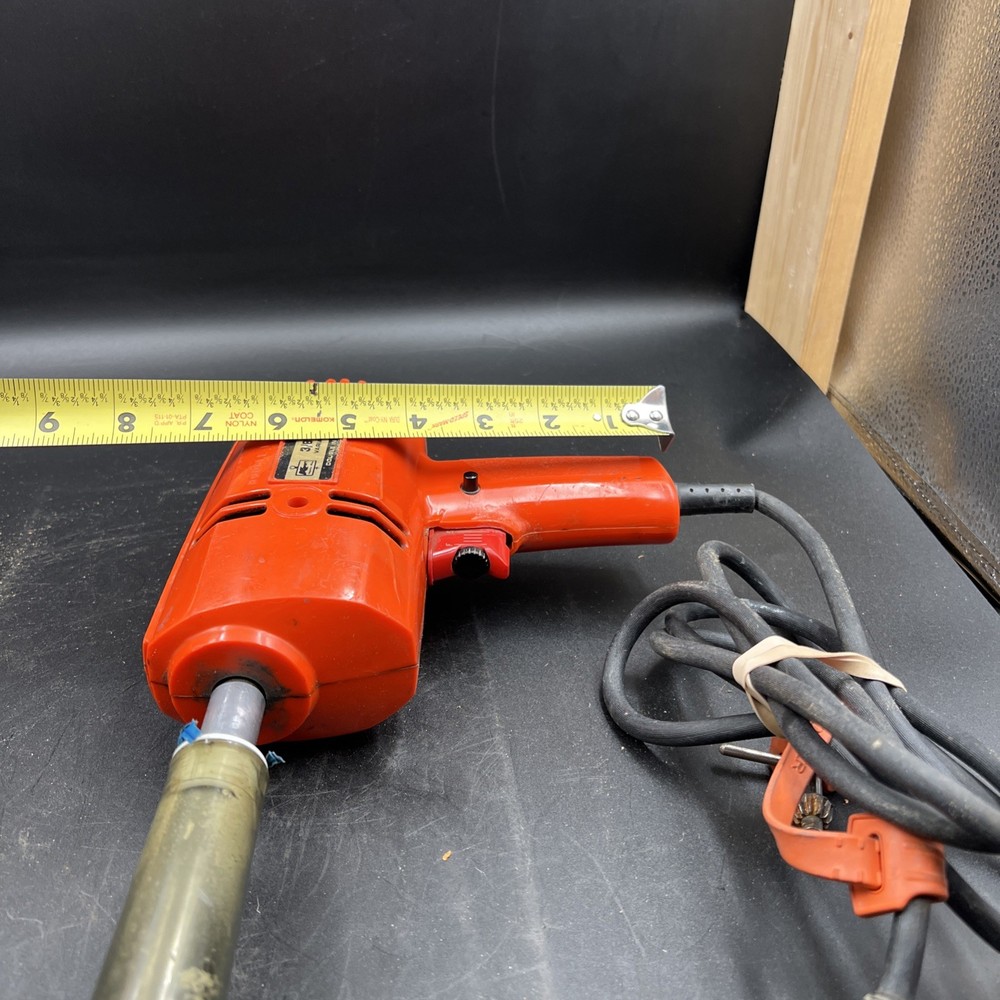 VM Vtg Black & Decker 3/8" Variable Speed Drill w Drill Guide TESTED WORKS