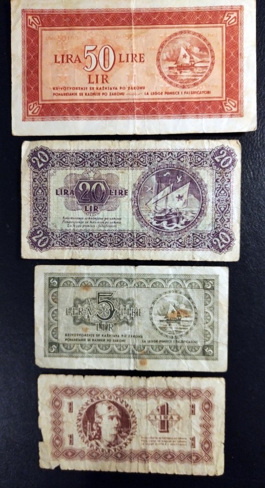 banknotes former Yugoslavia 1945