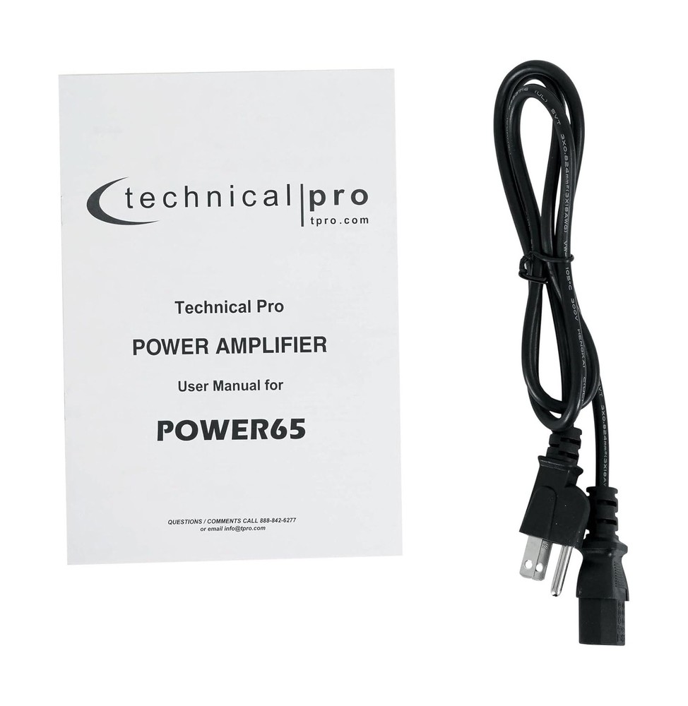 Technical Pro Professional Portable PA System, 2 Channel Digital Stereo Power...