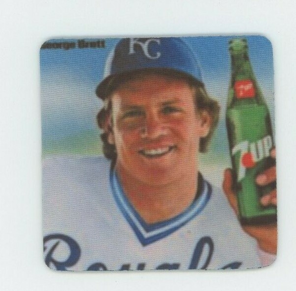 George Brett COASTER - 1970s  7Up Advertising KC Royals