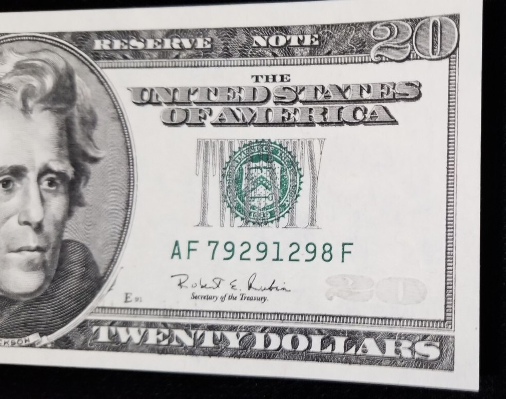 US 20 Dollar Bill Error
