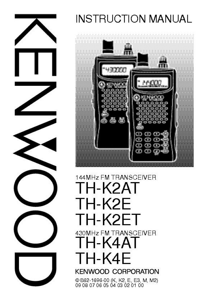 Kenwood THK-2 Transceiver Owners Instruction Manual
