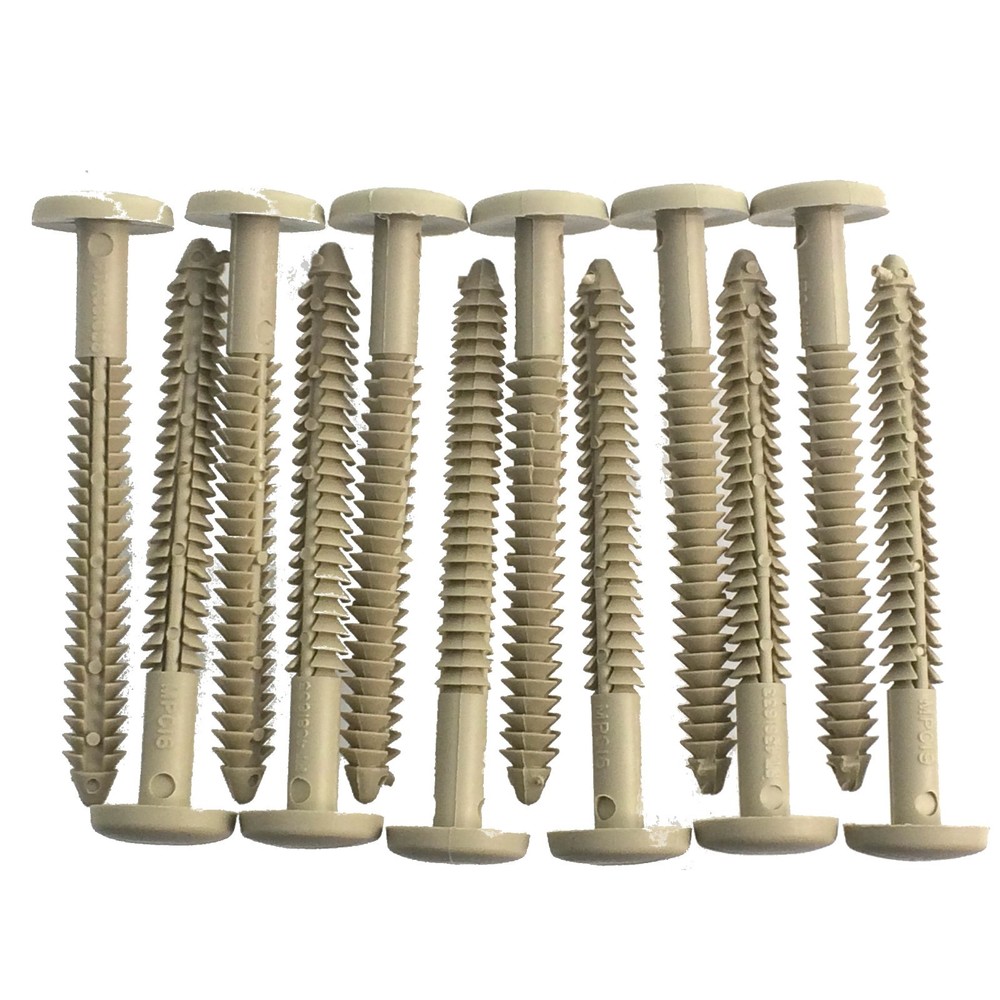 MP022, 3'' Shutter Fasteners, Beige Paintable, Press & Lock, 12/Pack
