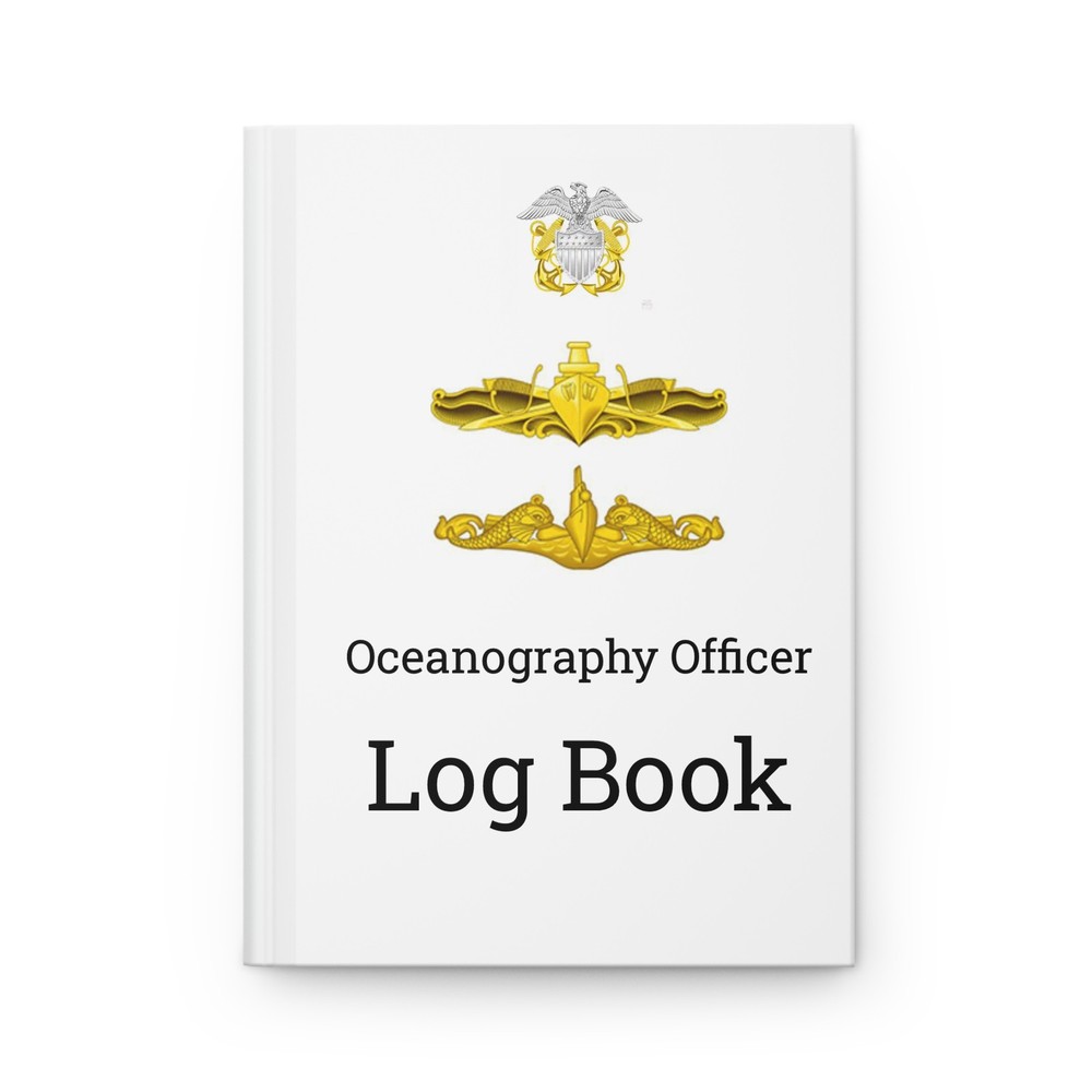 US Navy Oceanography Officer Log Book Emblem Journal