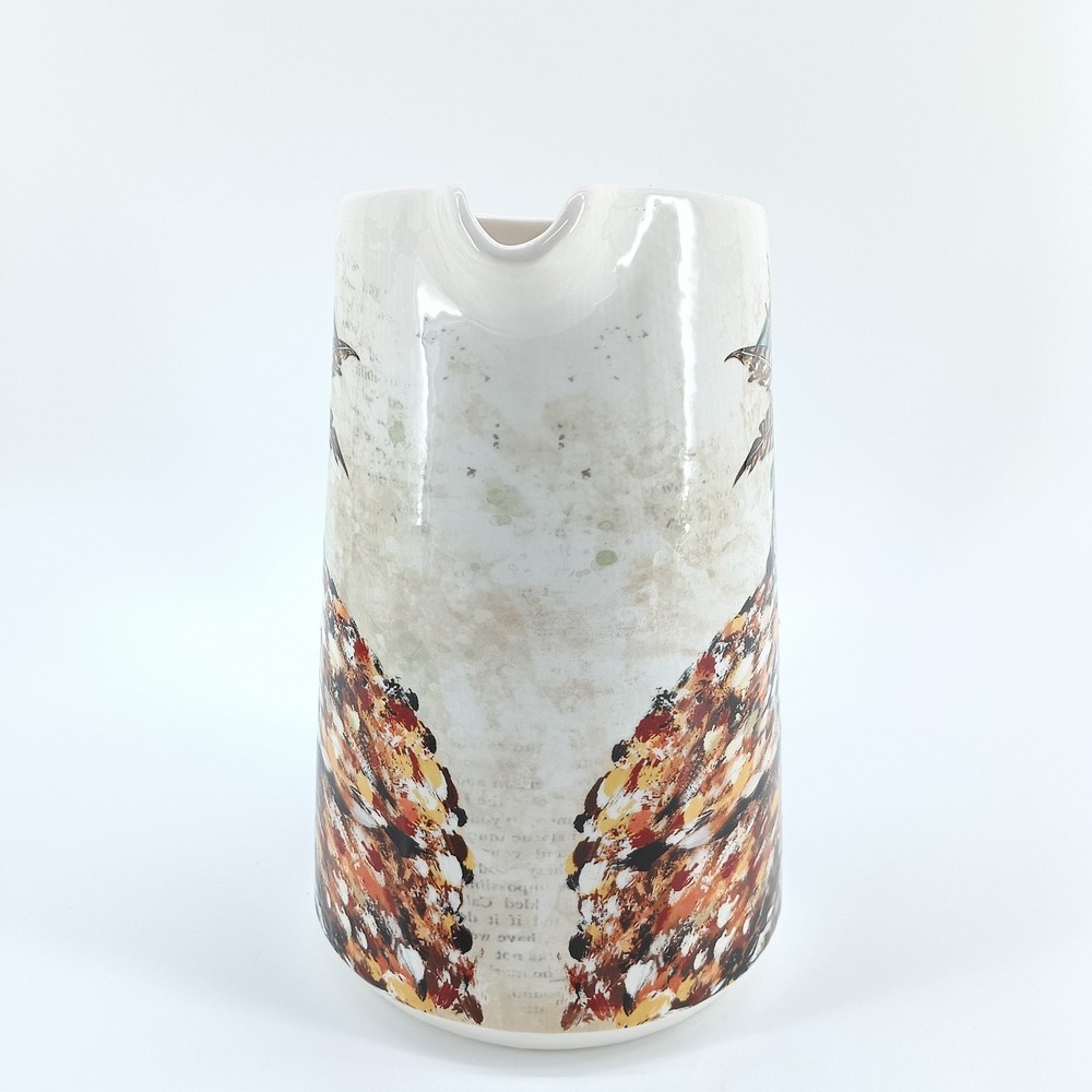 Pier 1 Steampunk Owl Ironstone Pitcher Tree Branch Handle