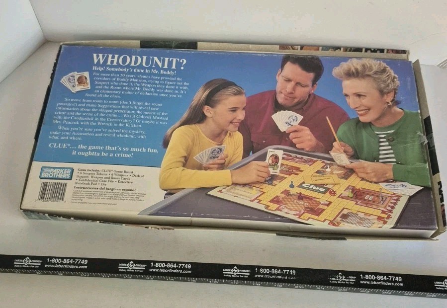 Clue Board Game 1992 Complete