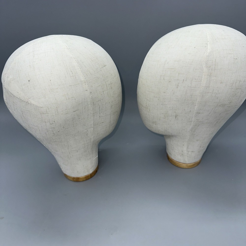 2-Tabletop Canvas Wig Making Mannequin Hat Holder Stand
