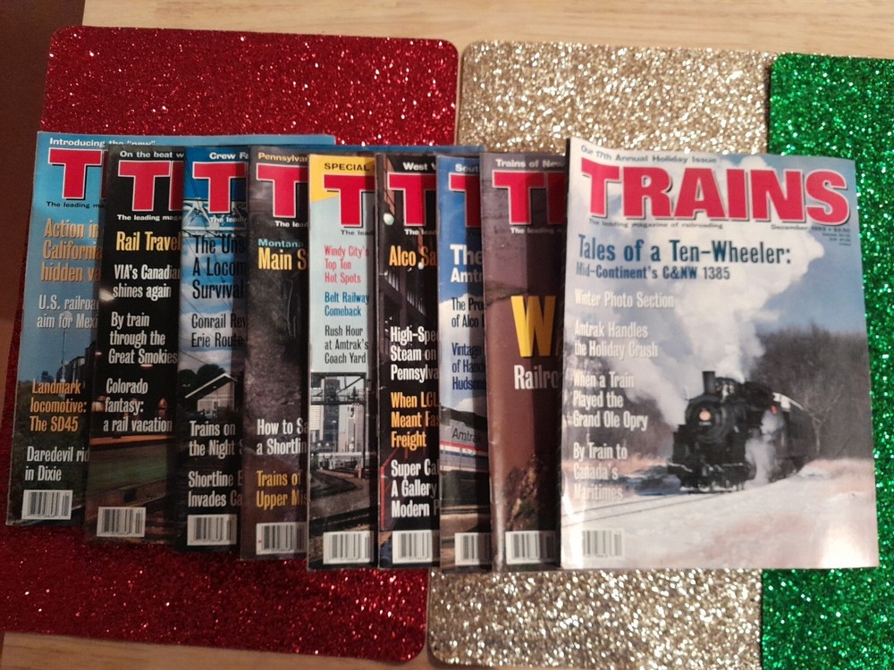 Trains Magazine Lot 1993 9 Issues