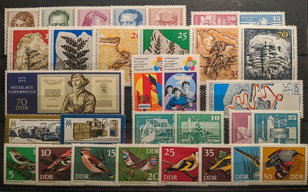 East Germany / DDR 1973 Complete Year Set MNH