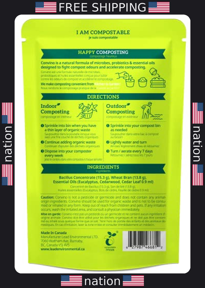 Compost Starter Accelerator - Reduce Odor & Boost Fertile Humus - 4 Packets