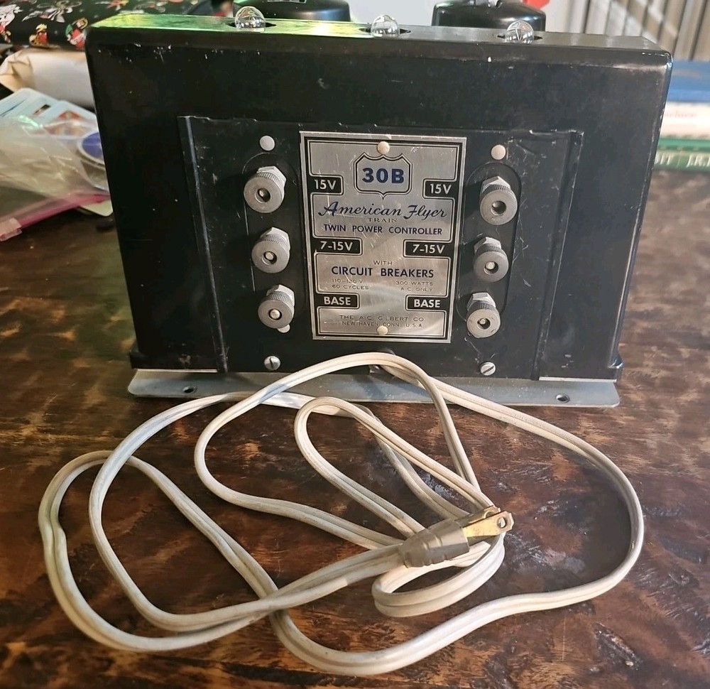American Flyer 30B Twin Train Transformer Controller AC Gilbert Working 7-15V