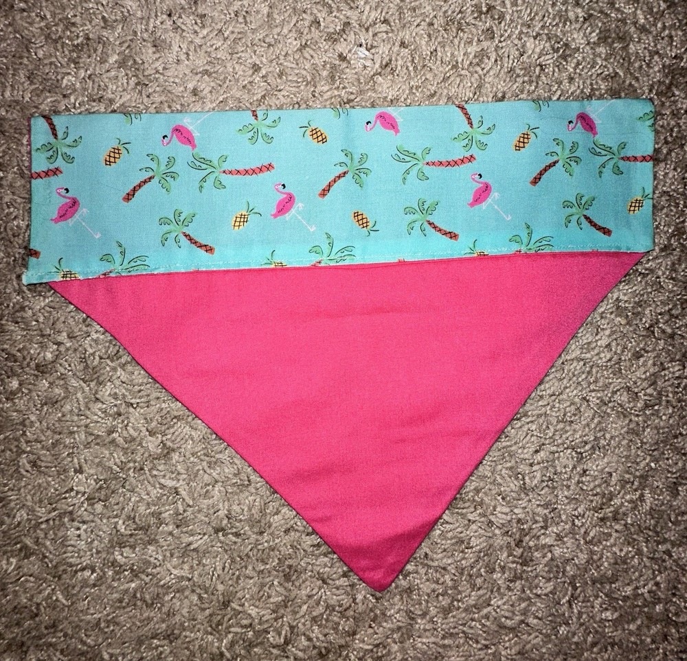 Handmade Over The collar Pet Bandanna Size Large - summer theme pattern