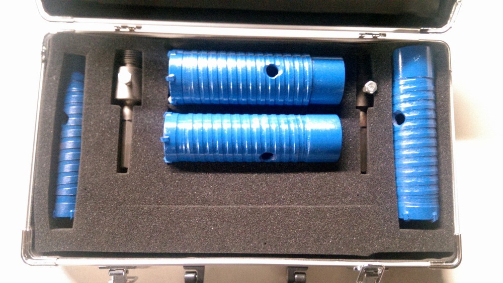 8 Piece Core Drill Bit Set Tungsten Carbide for Concrete, Brick & Light Block