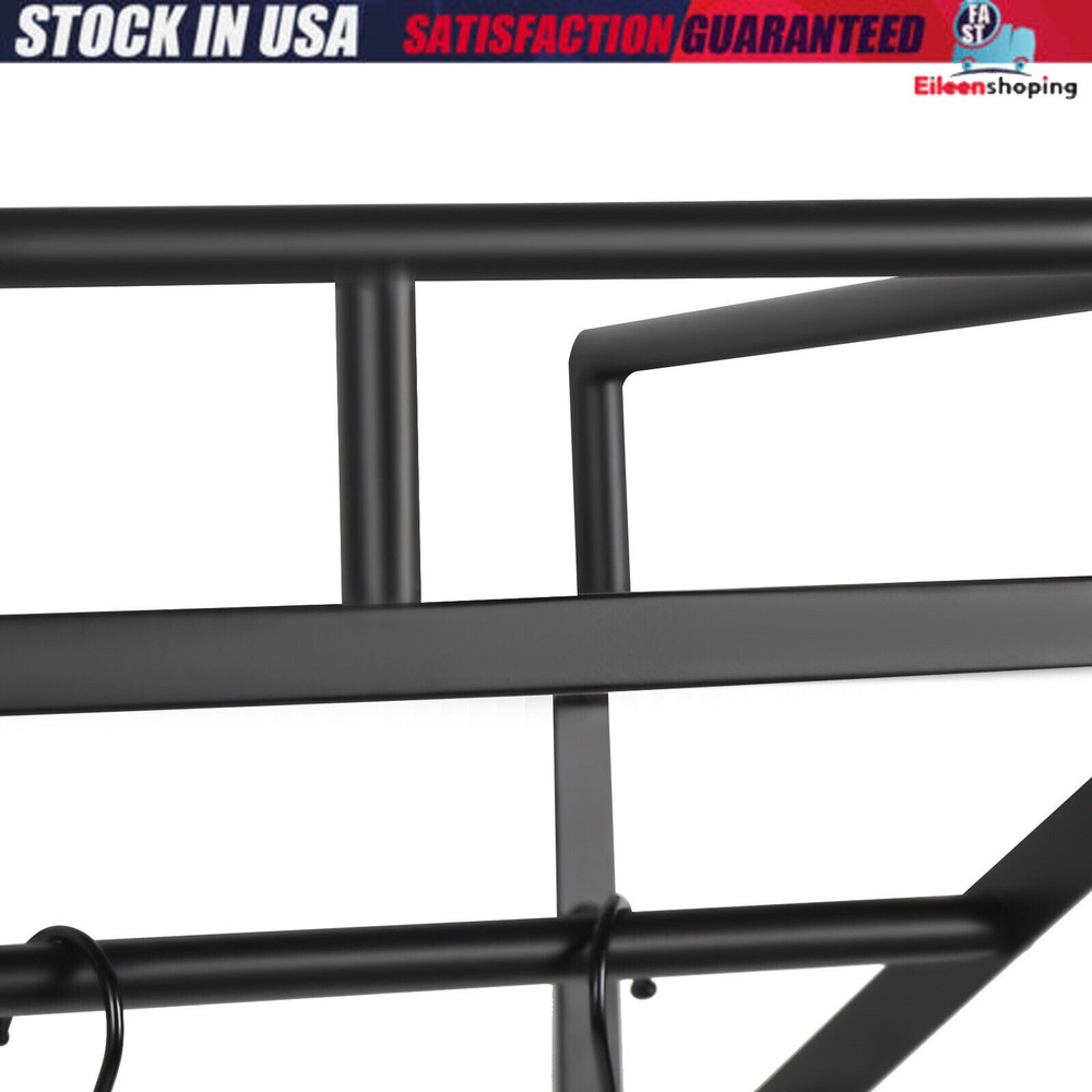 Kitchen Wall Mounted Storage Shelf Cookware Pan Pot Organizer Rack with 10 Hooks